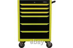 Halfords 27 6 Tiroirs Armoire d'Atelier Garage Boîte à Outils Jaune Néon A