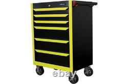 Halfords 27 6 Tiroirs Armoire d'Atelier Garage Boîte à Outils Jaune Néon A