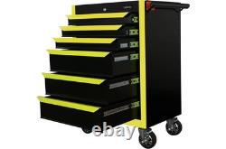Halfords 27 6 Tiroirs Armoire d'Atelier Garage Boîte à Outils Jaune Néon A