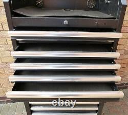 Halfords Advanced Tool Chest & Cabinet 12 Tiroirs Black Rrp £525 Poids Lourds