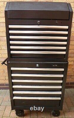 Halfords Advanced Tool Chest & Cabinet 6+6 Tiroirs Black Rrp £565 Heavy Duty