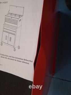 Halfords Coffre à outils d’atelier central rouge à 8 tiroirs et armoire de rangement (bosselé)