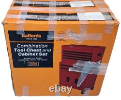 Halfords Coffre à outils d’atelier central rouge à 8 tiroirs et armoire de rangement (bosselé)