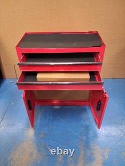 Halfords Coffre à outils de rangement d’atelier à 8 tiroirs et armoire, rouge, dessus cabossé