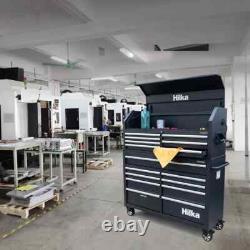 Hilka 56 16 Tiroirs Coffre à Outils Professionnel et Cabinet en Noir