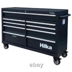 Hilka 56 16 Tiroirs Coffre à Outils Professionnel et Cabinet en Noir