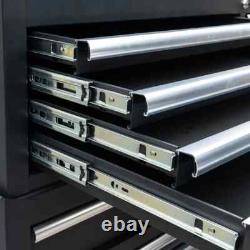 Hilka 56 16 Tiroirs Coffre à Outils Professionnel et Cabinet en Noir