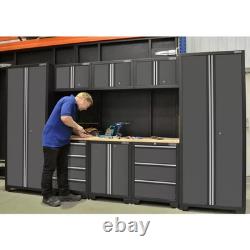 Hilka Armoire à Outils en Acier de 24 Gauge, 9 Pièces, Coffre de Rangement pour Garage et Atelier avec Tiroirs