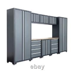 Hilka Armoire à Outils en Acier de 24 Gauge, 9 Pièces, Coffre de Rangement pour Garage et Atelier avec Tiroirs