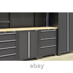 Hilka Armoire à Outils en Acier de 24 Gauge, 9 Pièces, Coffre de Rangement pour Garage et Atelier avec Tiroirs