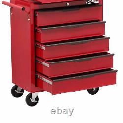 Hilka Steel Rolling Tool Cabinet Red 14-drawer Top Coffre Rangement Garage