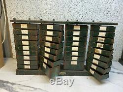 Ingénieurs Vintage Cabinet 34 Tiroirs En Acier Par Smallbone Birmingham