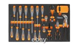Kit d'outils Beta 267 pièces dans un cabinet à roulettes à 7 tiroirs RSC24 en vert militaire