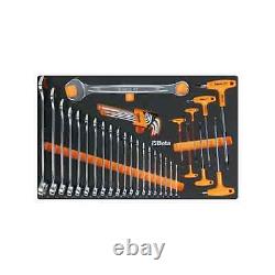 Kit d'outils Beta 267 pièces dans un cabinet à roulettes à 7 tiroirs RSC24 en vert militaire