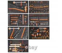 Kit d'outils Beta Worker 398 pièces dans un meuble à roulettes mobile orange à 8 tiroirs