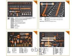 Kit d'outils Beta Worker 398 pièces dans un meuble à roulettes mobile orange à 8 tiroirs