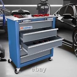 LARBANKE Coffre à outils à 5 tiroirs, armoire à outils sur roues avec système de verrouillage à clé