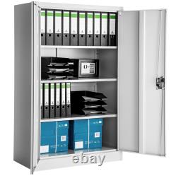 Meuble de bureau en métal avec tiroirs verrouillables pour rangement de dossiers