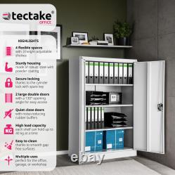 Meuble de bureau en métal avec tiroirs verrouillables pour rangement de dossiers