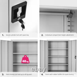 Meuble de bureau en métal avec tiroirs verrouillables pour rangement de dossiers