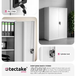 Meuble de bureau en métal avec tiroirs verrouillables pour rangement de dossiers