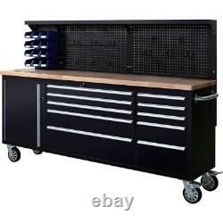 Neilsen CT4125 84 Table de travail mobile avec tiroirs et plateau en bois dur