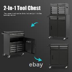 Organisateur de coffre à outils roulant à 5 tiroirs, armoire de rangement d'outils à haute capacité