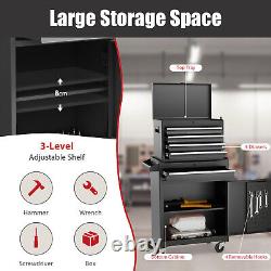 Organisateur de coffre à outils roulant à 5 tiroirs, armoire de rangement d'outils à haute capacité