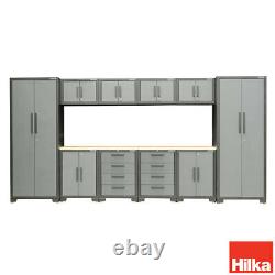 Professional Garage Tool Storage 11 Piece Modular Steel Cabinet Set Mécanique