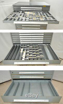 Rack Tool Engineering 16 Tiroirs De Rangement Pièces Cabinet Diviseur Métal Vidmar Style