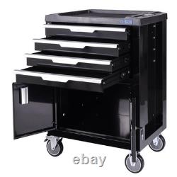 SGS Armoire à roulettes avec 4 tiroirs, compartiment de rangement, plateau, serrures et frein à roulettes