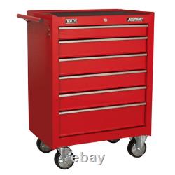 Sealey AP226 Coffre de rangement pour chariot à outils à rouleaux avec 6 tiroirs rouge Sealey AP226 Coffre de rangement pour chariot à outils à rouleaux avec 6 tiroirs rouge