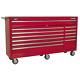 Sealey Ap6612 Rollcab Boîte De Rangement D'armoire à Outils 12 Tiroirs Rouges à Roulement à Billes