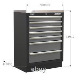 Sealey APMS62 Cabinet à outils modulaire 7 tiroirs 680 mm Coffre de rangement pour atelier C