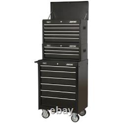 Sealey American Pro 14 Tiroirs Roller Cabinet, MID And Top Tool Chest Noir