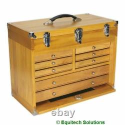 Sealey Ap1608w Wood Machinist Cabinet Boîte À Outils Coffre 8 Tiroirs De Rangement