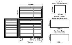Sgs 58 Professionnel 26 Tiroir D'outils Armoire Poitrine Et Serrure Latérale