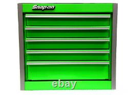 Snap-on Nouveau Green Mini Bottom Tool Box 5 Tiroirs Base Cabinet Chrome Trim Micro