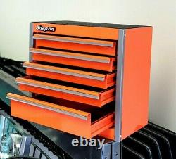 Snap-on Nouveau Orange Mini Bottom Tool Box 5 Tiroirs De Base Cabinet Chrome Trim Micro