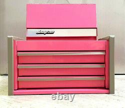 Snap-on Nouveau Pink Mini Upper Top Tool Box Tiroirs Base Armoire Chrome Miniature