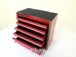Snap-on Nouveau Red Mini Bottom Tool Box 5 Tiroirs Base Cabinet Chrome Trim Micro