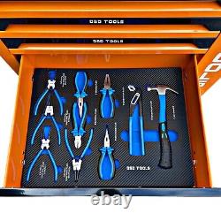 Solution complète d'atelier: Chariot à tiroirs 7 et outils professionnels