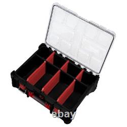 Système de rangement Milwaukee PACKOUT avec tiroirs 2 3 4, tiroir et armoire Pack Out rouges