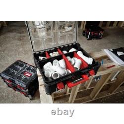 Système de rangement Milwaukee PACKOUT avec tiroirs 2 3 4, tiroir et armoire Pack Out rouges