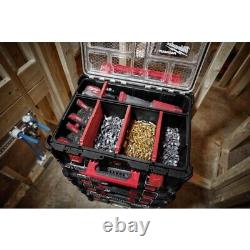 Système de rangement Milwaukee PACKOUT avec tiroirs 2 3 4, tiroir et armoire Pack Out rouges