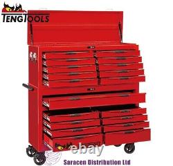 Teng 53in. Pro Stack Cabinet Roller Tool Chest, 19 Drawer- Tcw819stack