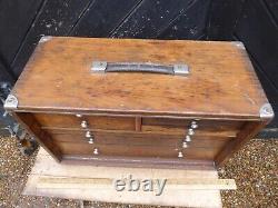 Tiroirs d'ingénieurs Neslein vintage / Boîte à outils en bois Neslein - cabinet à 8 tiroirs