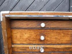 Tiroirs d'ingénieurs Neslein vintage / Boîte à outils en bois Neslein - cabinet à 8 tiroirs