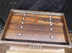 Tiroirs d'ingénieurs Neslein vintage / Boîte à outils en bois Neslein - cabinet à 8 tiroirs