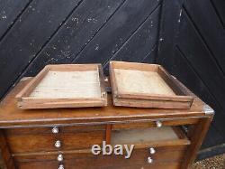 Tiroirs d'ingénieurs Neslein vintage / Boîte à outils en bois Neslein - cabinet à 8 tiroirs